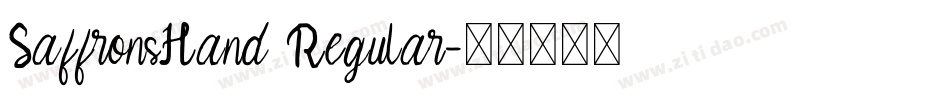 SaffronsHand Regular字体转换